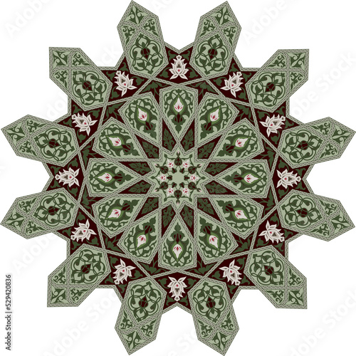 Middle eastern floral patte...