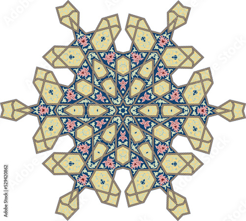 Ottoman floral pattern motif