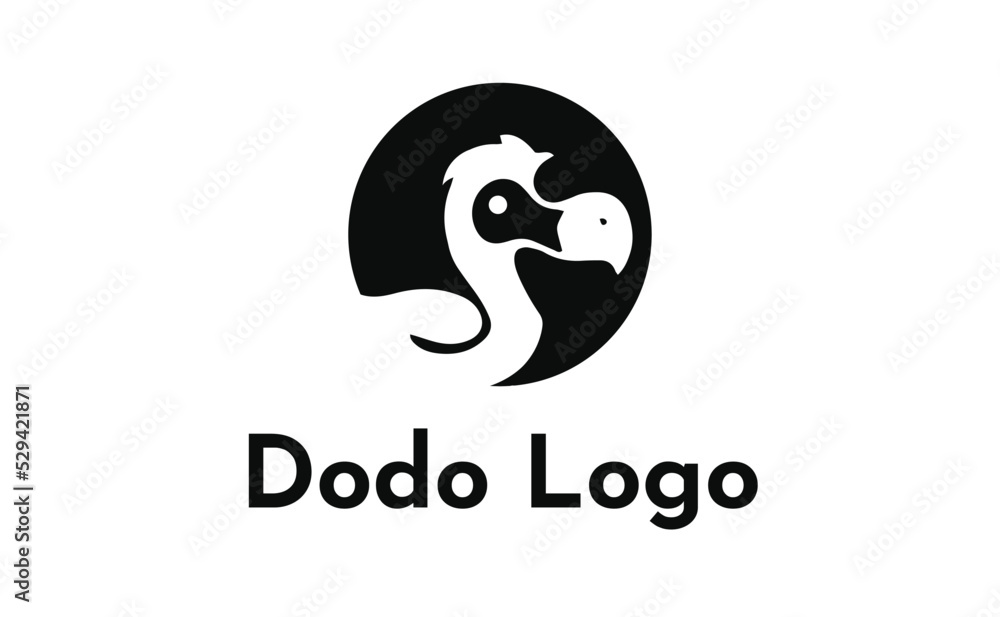 Creative Minimalist Modern Dodo Bird Logo Design Template Creative Minimalist Modern Dodo Bird Logo Design Template