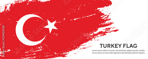 Colorful Turkey faded grunge texture flag design vector set