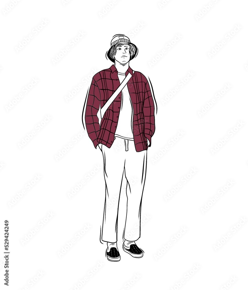 Street style illustration Street style illustration