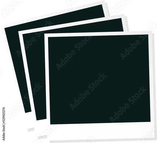 Empty Blank Polaroid Pictures Frame Template PNG