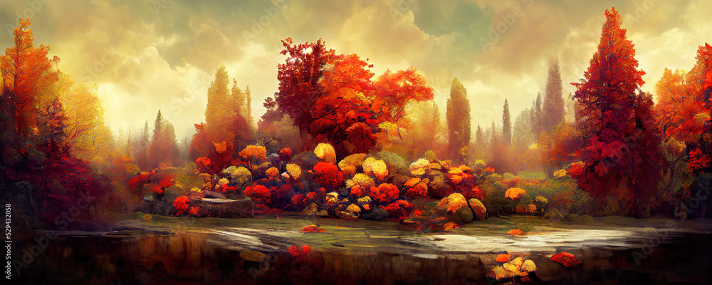 Colorful autumn and thanksgiving wallpaper background Stock