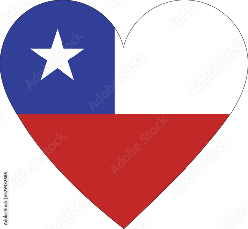 Chile flag in the shape of a heart. Free Download Chile flag in the shape of a heart. - GFXLoad
