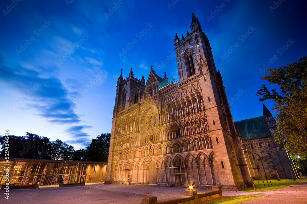 Nidaros Cathedral in Trondheim - one of the most important churches in Norway