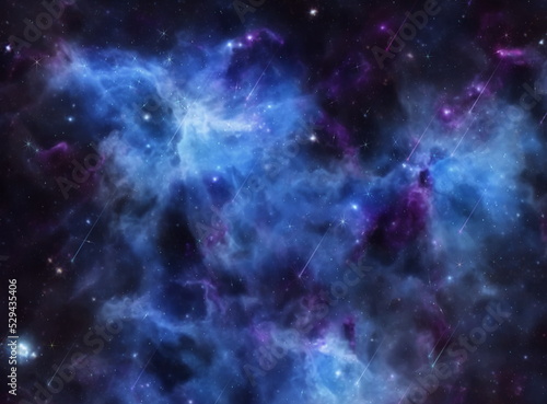 starry sky nebula universe blue lilac star fall cosmic background