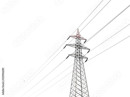 Canvas Print power line tower