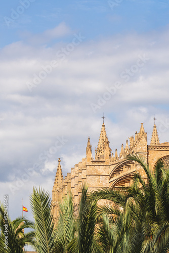 The Cathedral of Santa Maria of Palma  more commonly referred to as La Seu  is a Gothic Roman Catholic cathedral located in Palma  on the island of Mallorca  Spain.