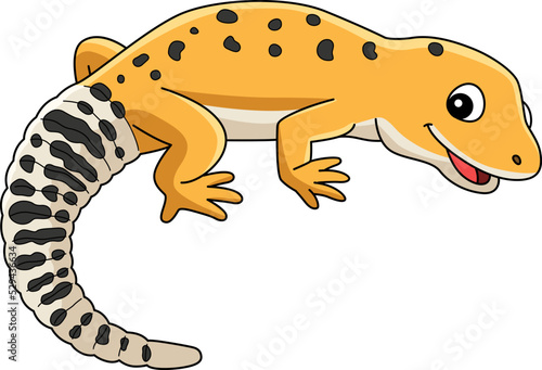 Leopard Gecko Animal Cartoon Colored Clipart