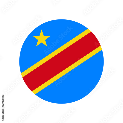 Democratic Republic of Congo vector flag circle