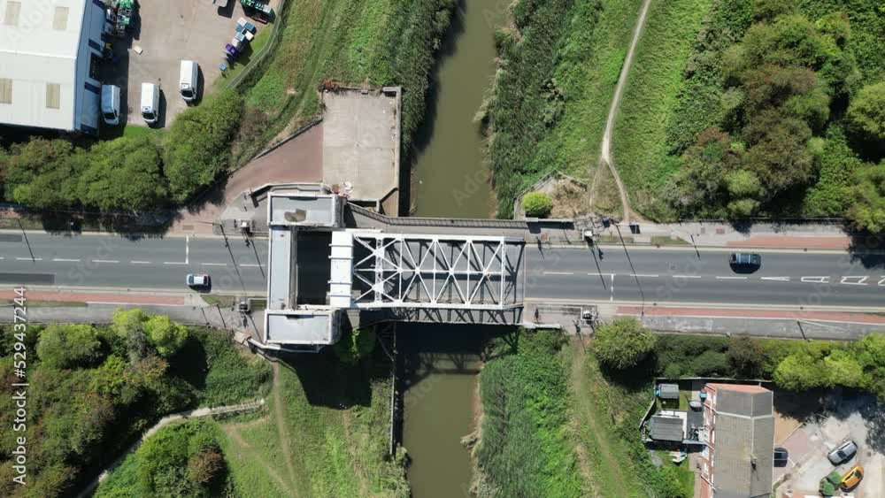 Sutton Road Bridge is a Scherzer Rolling Bascule road and pedestrian