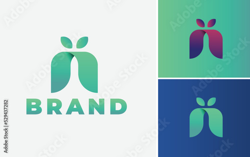 Corporate Business Gradient Logo. Concept For Creative N Alphabet, Unique Letter N Sign.