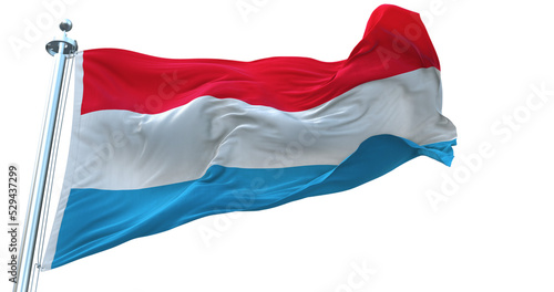 Luxembourg flag on transparent background 4k