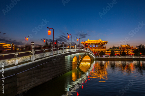 chinese tradition building in Xi   an