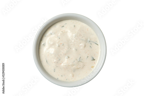 Obraz na plátně Garlic white sauce in bowl