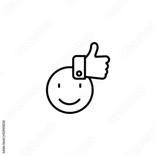 satisfaction level line icon. Simple element illustration. satisfaction level concept outline symbol design.