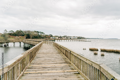 wooden bridge over the sea