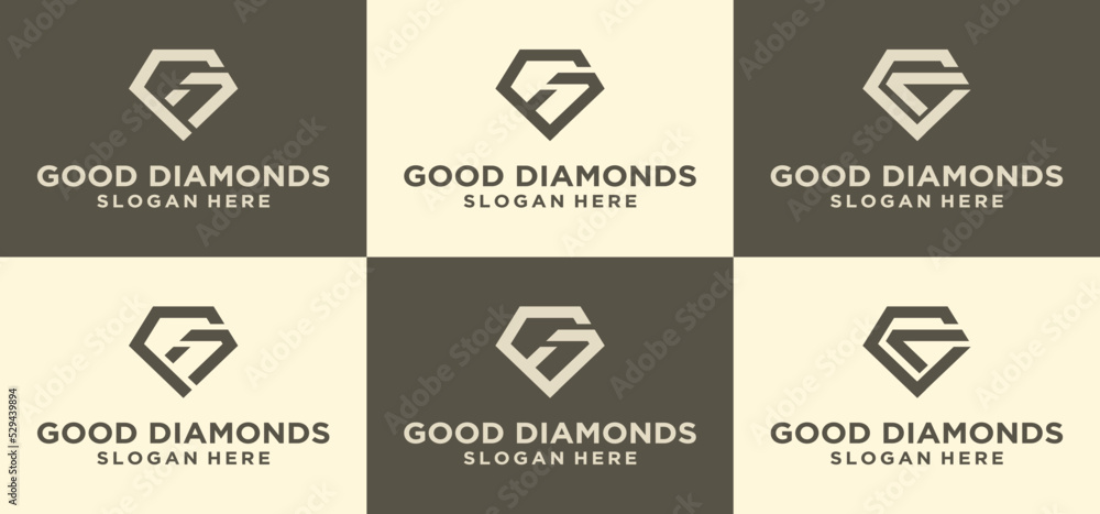 G Diamond Logo set, Diamond logo with initial letter G , luxury logo design G Diamond Logo, G Diamond Logo set, Diamond logo with initial letter G , luxury logo design G Diamond Logo,