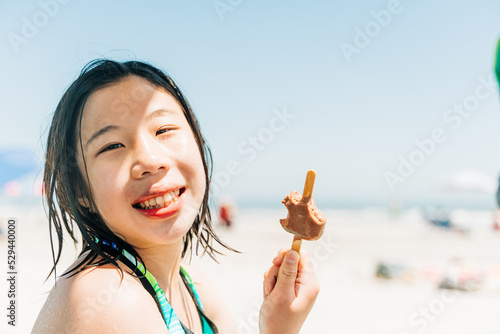 portrait of an asian girl in summer © vin