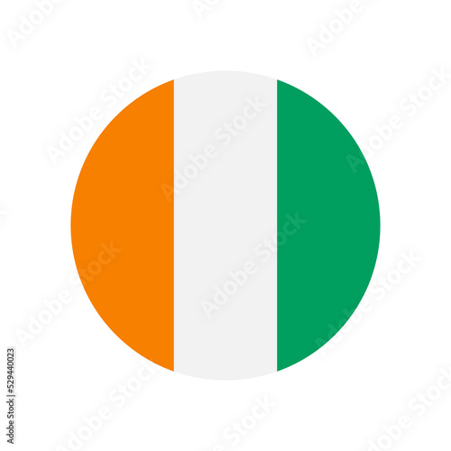 Ivory Coast vector flag circle on white background Free Download Ivory Coast vector flag circle on white background - GFXLoad