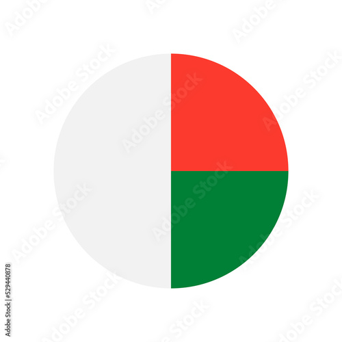 Free Download Madagascar vector flag circle on white background - GFXLoad