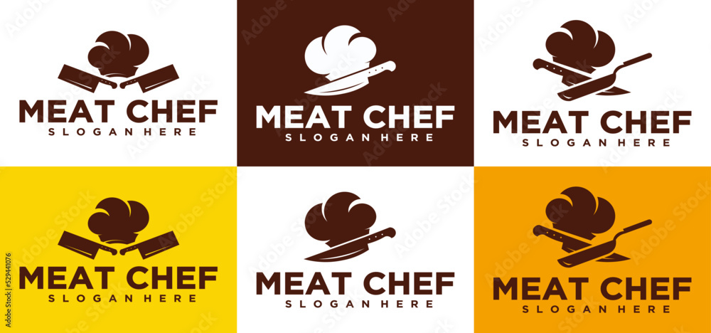 butcher logo and knife for meat steak house and restaurant design Chef's knife Vector Design butcher logo and knife for meat steak house and restaurant design Chef's knife Vector Design