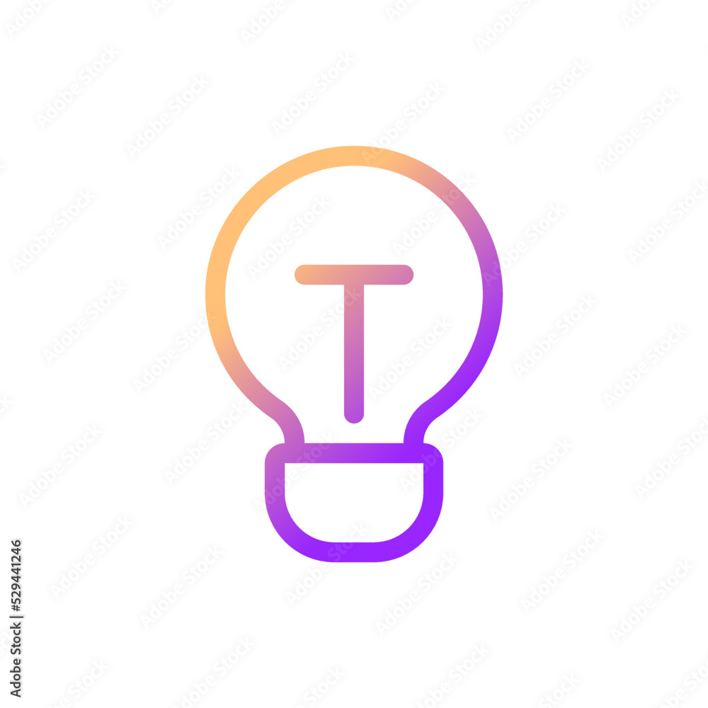 Light bulb pixel perfect gradient linear ui icon. Incandescent lamp. Search for great idea. Light source. Line color user interface symbol. Modern style pictogram. Vector isolated outline illustration Light bulb pixel perfect gradient linear ui icon. Incandescent lamp. Search for great idea. Light source. Line color user interface symbol. Modern style pictogram. Vector isolated outline illustration