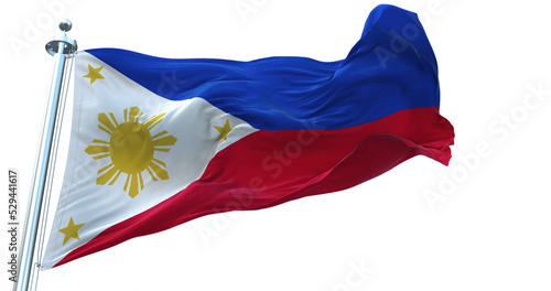 Philippines flag on transparent background 4k