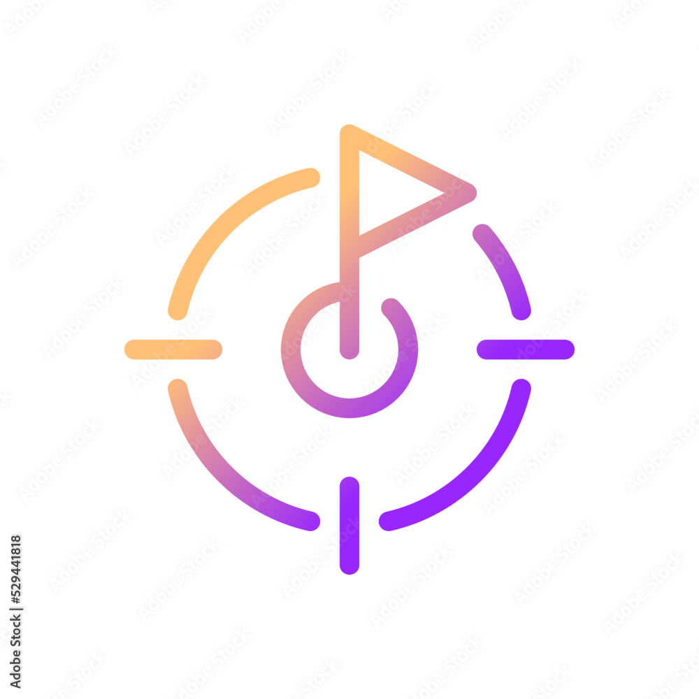 Goal setting pixel perfect gradient linear ui icon. Steps toward achievement. Making progress. Line color user interface symbol. Modern style pictogram. Vector isolated outline illustration Goal setting pixel perfect gradient linear ui icon. Steps toward achievement. Making progress. Line color user interface symbol. Modern style pictogram. Vector isolated outline illustration