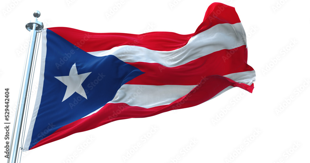 Puerto Rico flag on transparent background 4k Stock Illustration ...