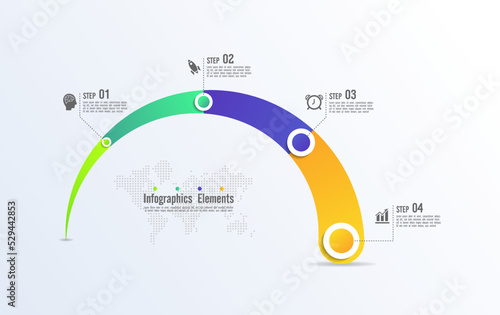 Presentation business infographic design template elements