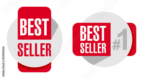 Best seller badge in flat style