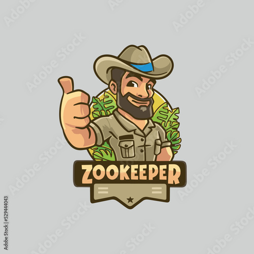 Wallpaper Mural Friendly Zookeeper Cartoon Character Torontodigital.ca