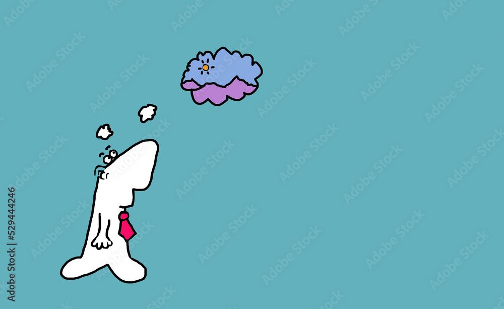 Blue Sky Thinking - fun illustration with no type.