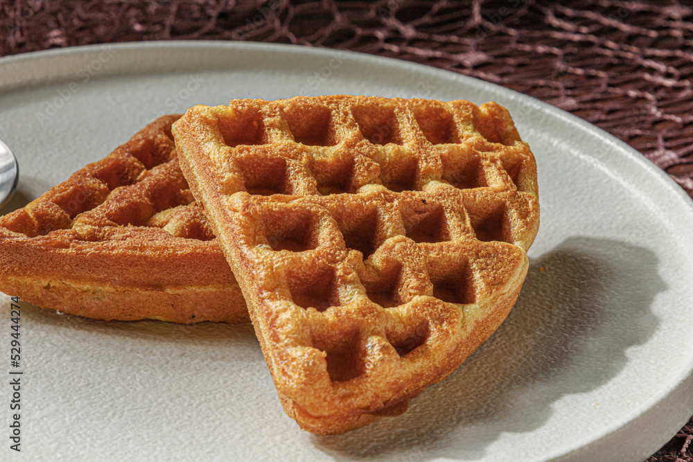 waffles on a plate waffles on a plate