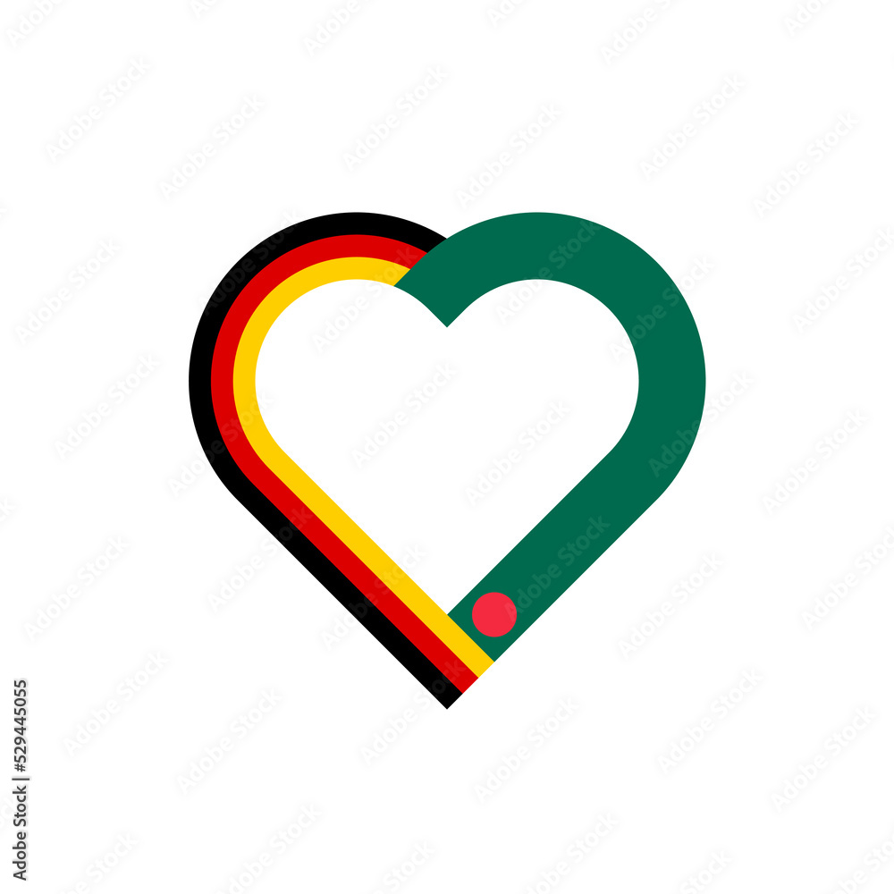 friendship concept. heart ribbon icon of germany and bangladesh flags. vector illustration isolated on white background friendship concept. heart ribbon icon of germany and bangladesh flags. vector illustration isolated on white background