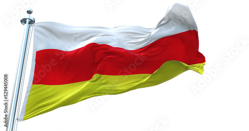 South Ossetia flag on transparent background 4k