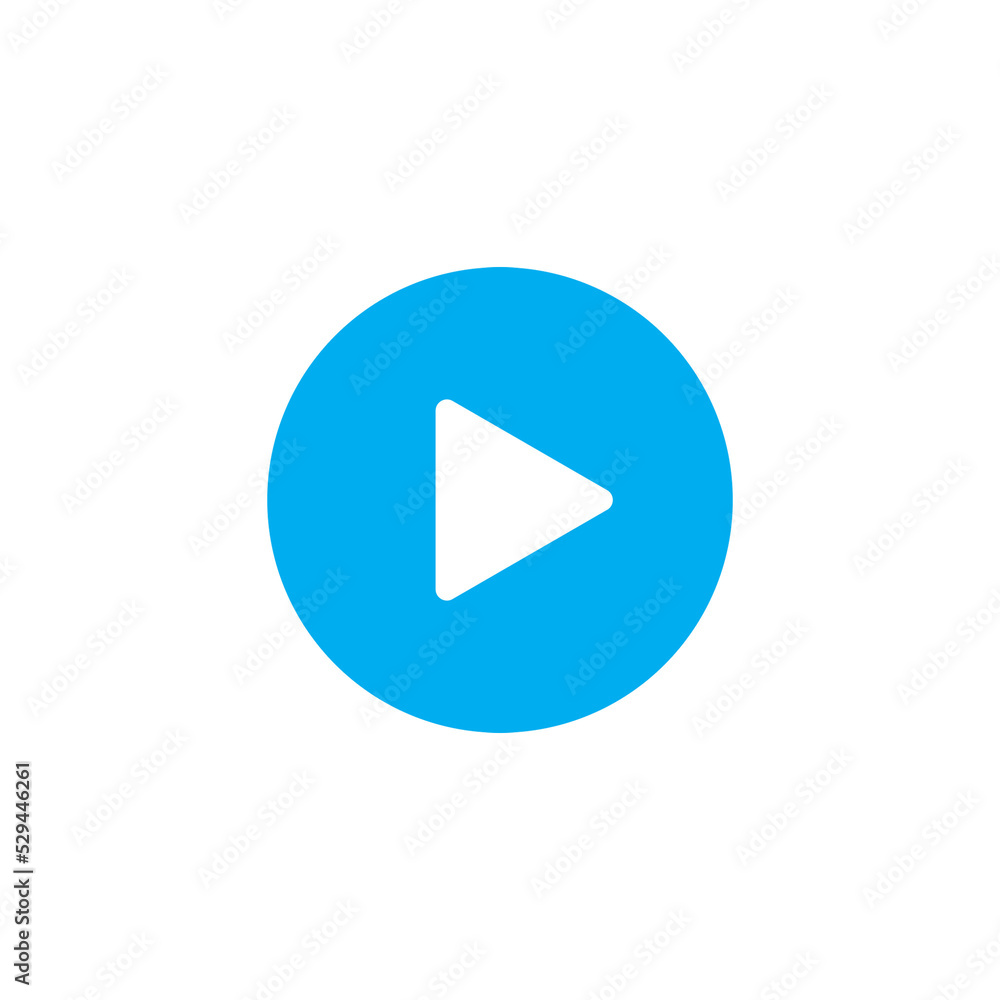 Blue play button icon transparent png Blue play button icon transparent png