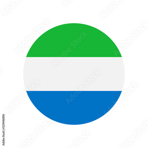 Sierra Leone vector flag circle white background photo
