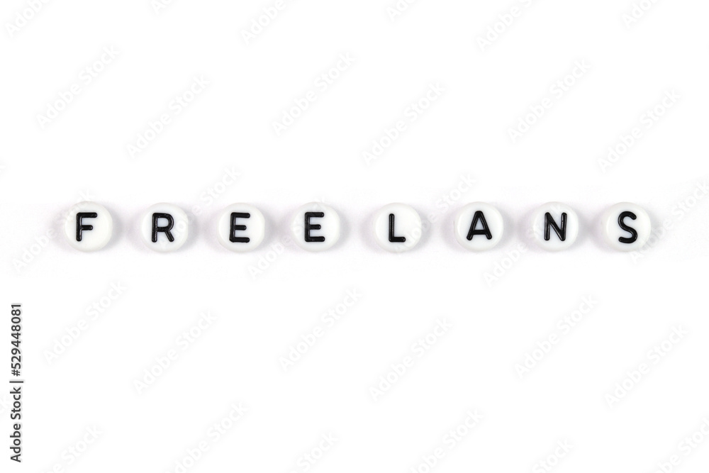 Word freelance. The inscription on a white background. The concept of human resource management and hiring and hiring. Word freelance. The inscription on a white background. The concept of human resource management and hiring and hiring.