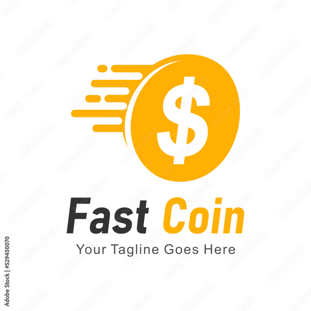 Obraz premium fast coin logo