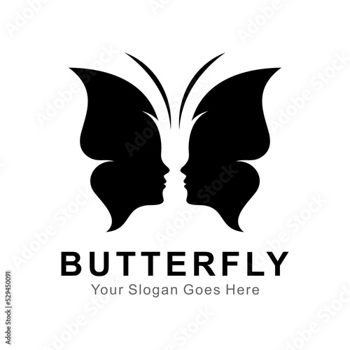 butterfly face logo