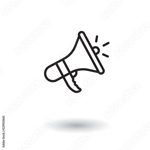 Speaker icon. Megaphone symbol. Vector illustration.
