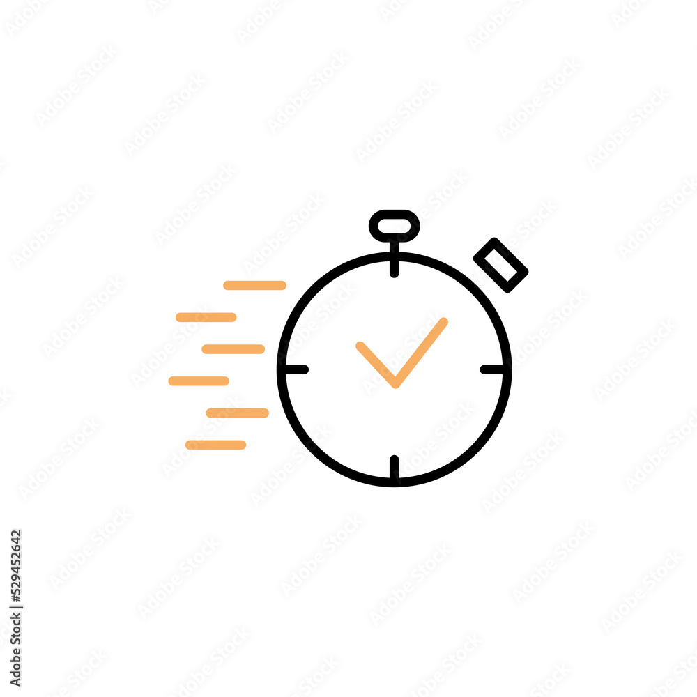 Quick response line icon. Simple element illustration. Quick response