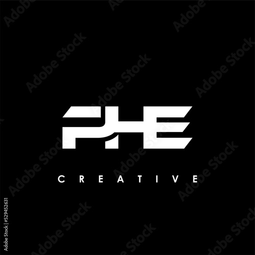 PHE Letter Initial Logo Design Template Vector Illustration photo