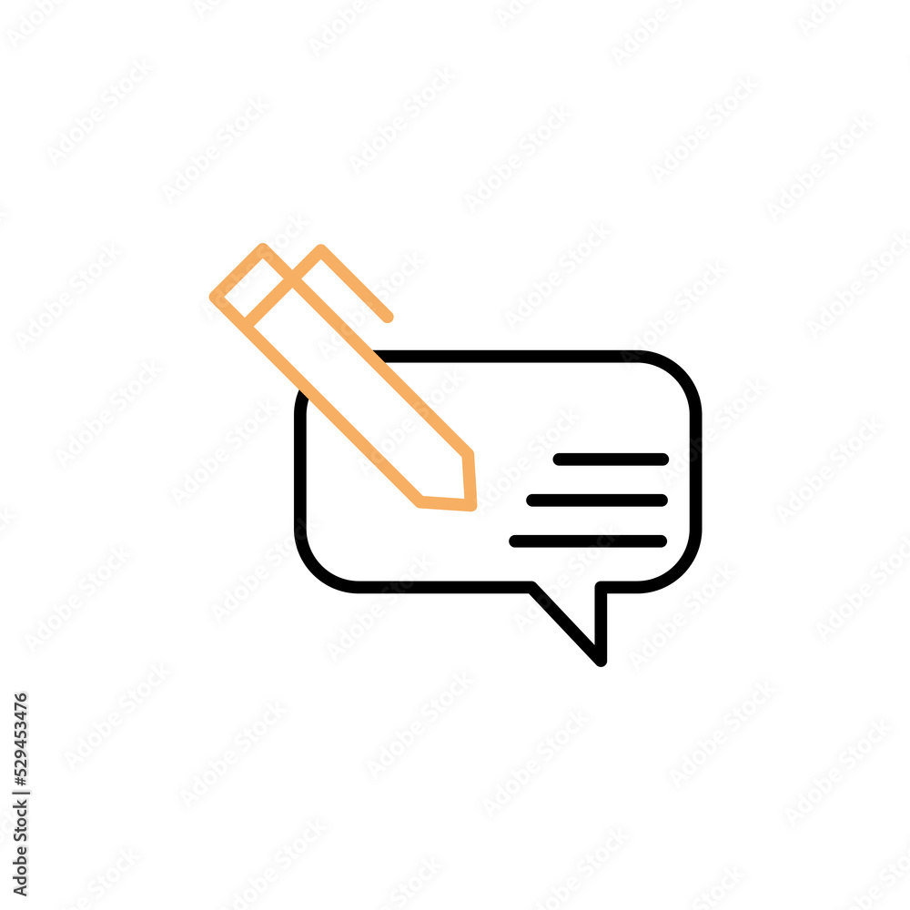 Fototapeta premium Feedback line icon. Simple element illustration. Fast Feedback concept outline symbol design.