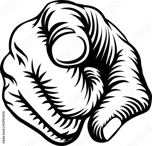 Finger Pointing Hand Fist W...