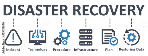 Obraz na plátne Disaster Recovery icon - vector illustration