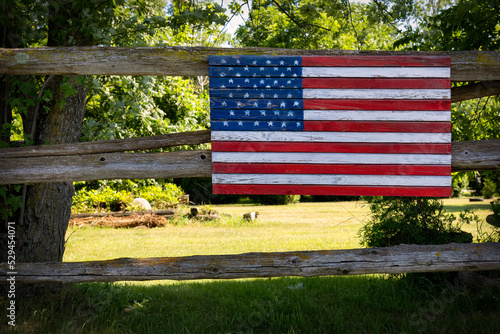 Wooden Fence Flag