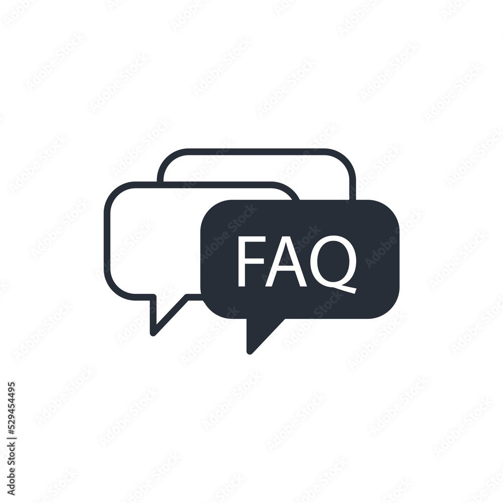 FAQ, frequently asked questions line icon. Simple element illustration. FAQ, frequently asked questions concept outline symbol design. FAQ, frequently asked questions line icon. Simple element illustration. FAQ, frequently asked questions concept outline symbol design.